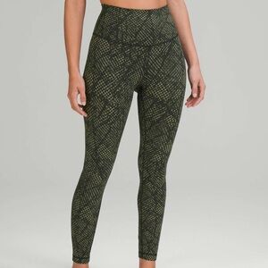 Lululemon Wunder Under High-Rise Tight 25” Luxtreme Reptilia Jacquard Rainforest